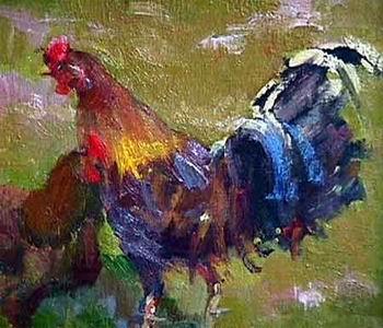 unknow artist cock 182 China oil painting art